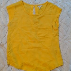 Joie yellow silk blouse